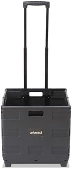 Universal Collapsible Mobile Storage Crate, 18.25" x 15" x 39.4", Black - Image 3