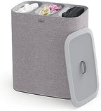 Joseph Joseph Tota Trio 90 liter/23.8 gallon Laundry Hamper Separation Basket with lid, 3 Removable Washing Bags with Handles- Gray by Unknown