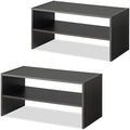 Whitmor Stackable 31" Extra Wide 2-Shelf Storage Organizer, Espresso，2 Pack by Whitmor