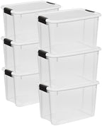 Sterilite Ultra Latch Box with Lids for Home and Office, 30 Quart, 6-Pack by Sterilite