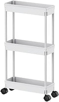 Sooyee Slim 3 Tier Rolling Cart with Wheels, Storage Cart,White by Sooyee