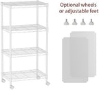 SINGAYE 4 Small Wire Shelves Kitchen Pantry Close Home Organizers and Storage Bathroom Shelf Laundry Room Organization Adjustable Book Metal Garage Shelving Unit - Image 3