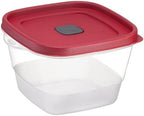 Tribello BPA-Free Plastic Food Storage Set, Red Vented Lids - Microwave, Dishwasher Safe: Perfect for Meal Prep, Leftovers, and Kitchen Organization (3 x 7-Cup) - Image 7