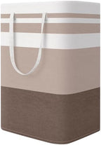 StorageRight Laundry Basket Hamper, 75L Collapsible Clothes Storage, Khaki by StorageRight