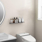Danpoo 20 inch Gray Floating Shelf for Wall Organizer & Storage, Display Shelf, Metal Wall Shelf for Bathroom, Living Room, Kitchen, Bedroom - Image 5