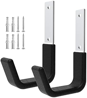 Heavy Duty Garage Utility Hooks, Wall Mount Ladder Hangers, 2S by Juformin