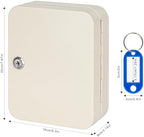 KYODOLED Key Box Wall Mount, Key Lock, 20 Hooks, Beige - Image 4
