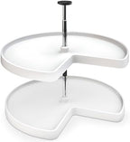 Rev-A-Shelf 28" Kidney Shaped Dual Tier Lazy Susan for Corner Base Cabinets by Rev-A-Shelf