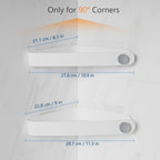 Sotfamily Plastic Shower Caddy Corner (for 90° Only), 2 Pack, White - Image 3