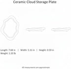 Home Organizers & Minimalists: Ceramic Cloud Catchall Tray for Keys, Jewelry, and Coins – Decorative Entryway or Dresser Dish, Approx. 7.1-7.4 in Diameter (1 Piece) - Image 7