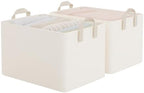 StorageWorks Fabric Storage Bins, Storage Basket for Shelves, Beige, 2-Pack by StorageWorks