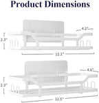 Kitsure Shower Caddy, Adhesive Shower Organizer, X-Large, White - Image 2
