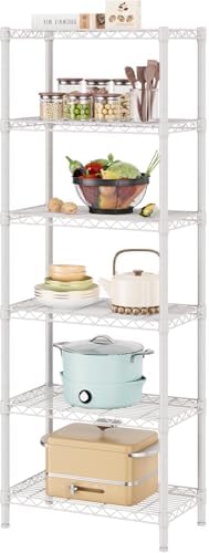 SINGAYE 6 Metal Shelves Wire Shelving Storage Shelf Adjustable Unit Pantry by SINGAYE