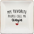 Yiayia Gifts Jewelry Dish Tray, Best Grandma Mother's Day Birthday Gifts from Grandkids Ceramic Jewelry Tray for Rings Earring Bracelet Necklace, Grandmother Gift Trinket Dish for Women by Unknown