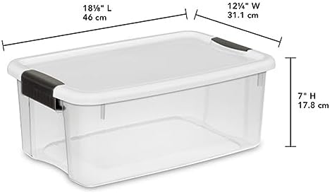 Sterilite Ultra Latch Box with Lids for Home and Office, 18 Quart, 6-Pack - Image 3