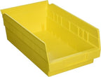 Akro-Mils 30130 Heavy Duty Plastic Shelf Bins, 12"x 6.5"x 4", Yellow, 12-Pk by Akro-Mils