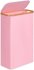 Slim Laundry Basket,60L Laundry Hamper with Lid, Tall Hamper for Laundry,Dirty Cloth Hamper with Bamboo Handle for Toys,Towels, Clothes Organizing,Pink by Merkisa
