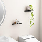 Danpoo 8 inch Small Floating Shelves for Wall Organizer & Storage, Mini Display Shelves, Metal Wall Shelves for Bathroom, Living Room, Kitchen, Bedroom(Matte Black, 2-Pack) - Image 5