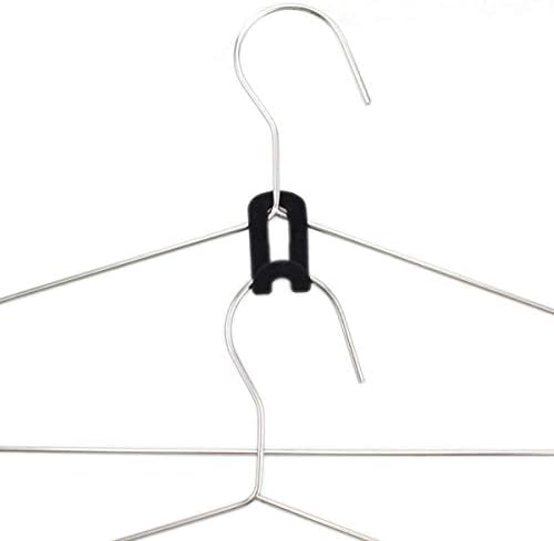 WARMBUY Velvet Cascading Hanger Connector Hooks Organizer, Black, 40 Pack - Image 7