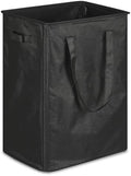 efluky Slim Laundry Basket, Narrow Laundry Hamper with Handles, Collapsible Dirty Clothes Hamper, Tall Laundry Bin for Laundry Room, Dorm and Bedroom, 90L Black by efluky