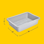 Rubbermaid Commercial Products Standard Bus/Utility Box, 4.6-Gallon, Gray, Plastic, Heavy Duty Restaurant Wash Basin/Dish Washing Tub for Kitchen Organization/Storage - Image 4