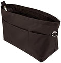 Handbag Tote Purse Organizer Insert Bag Liner Shaper Divider Zipper 11 Pockets Compartments Small Coffee by TimeWing