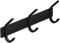 VAEHOLD Coat Hooks Wall Hook for Hanging Clothes Robes Towels Hats Heavy Duty Coat Hanger Coat Rack Wall Mount with 3 Hooks - Black by VAEHOLD