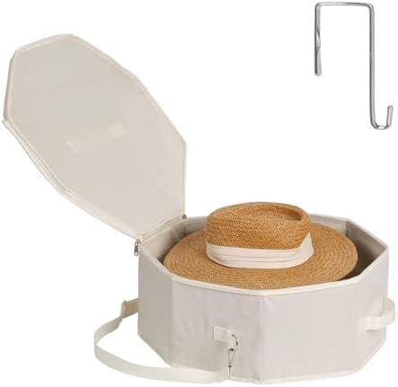 Hat Storage Box for Women and Men, Hat Box for Travel and Storage by Bhtqdnq