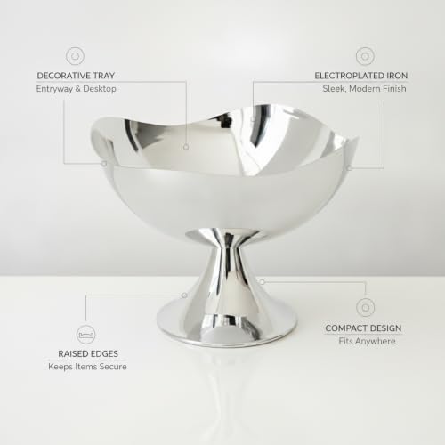 Decorative Tray Electroplated Iron Catchall for Entryway Console and Desk Organization - Image 5