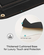 VLANDO Valet Tray for Men, Foldable PU Leather Catchall Tray, Black - Image 3