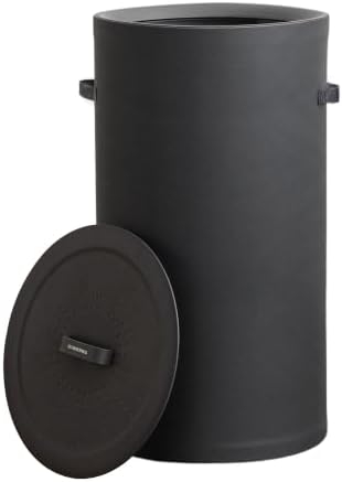 126L Laundry Basket with Lid, Laundry Hamper, Laundry Room, Black by Unknown