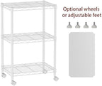 SINGAYE 3 Small Wire Shelves Kitchen Pantry Close Home Organizers and Storage Bathroom Shelf Laundry Room Organization Adjustable Book Metal Garage Shelving Unit - Image 4
