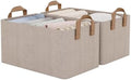 StorageWorks Storage Bins, Storage Baskets, Brown and Beige, 2-Pack by StorageWorks