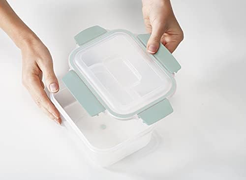 Joseph Joseph Nest Lock, 10 Piece Plastic Food Storage Container set with lids, Leak Proof, Airtight, Space Saving, Kitchen Storage, BPA free - Sage Green - Image 2