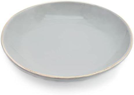 HANKOR 4.75" Ceramic Jewelry Tray, Small Ring Dish Holder Trinket Tray, Catch All Trays for Ring Earring Necklace Key, Christmas Gifts for Women Girls, Gray by HANKOR