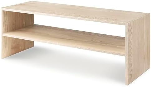 Whitmor Wood Stackable 2-Shelf Shoe Rack, White Oak, 31 inches - Image 6