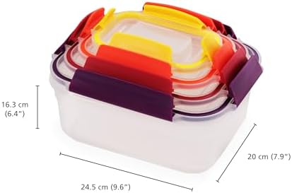 Joseph Joseph Nest Lock 16-piece Plastic BPA Free Food Storage Container Set with Lockable Airtight Leakproof Lids - Multicolor - Image 6