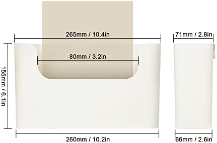 YOHOM No Drilling File Holder Wall Mails Magazines Organizer Adhesive Door Mount, Single Pocket(WHITE, 1 PCS) - Image 2
