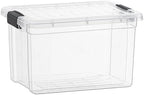 Superio Clear Storage Box with Lid, 49 Quart Plastic Container Bins for Organizing, Stackable Crates, BPA Free, Non Toxic, Odor Free, Organizers for Home, Office, School, and Dorm by Superio