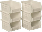 Akro-Mils 30210 AkroBins Plastic Storage Bins, 5"x4"x3", Stone, 6-Pack by Akro-Mils