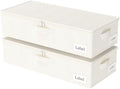 Yawinhe 27L UnderBed Storage Containers,2 Pack Closet Organizers,Beige by Yawinhe