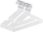 Ultra-Thin Metal Hangers, 20 Pack Non-Slip PVC Coated Space Saving Clothes Hangers for Closet, 16 inch Wide for Suits, Dresses, Jackets（White） by Unknown