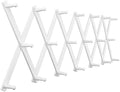 SKOLOO Hat Rack for Wall with 20 Hooks, Solid Wooden, Modern, Expandable Coat Rack Wall Mount for Coats, Hats, Bags, Baseball Caps, White by SKOLOO