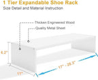 3 Pack Expandable 1 Tier Shoe Rack for Shoe Cabinet/Closet/Entryway - Image 2