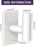 VAEHOLD Wall Towel Hooks, Heavy Duty Sticky Holder Waterproof Towel Hooks for Hanging Coat, Clothes, Closet Hook Wall Mount for Kitchen (White, 4 Pack) - Image 6