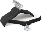 Sishynio Velvet Hangers 30 Pack, Non-Slip Slim Felt Clothes Hangers Black | Space-Saving Closet Organization; Flocked Surface; 360° Swivel Hooks; For Shirts, Coats, Dresses, Blouses by Sishynio