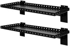 Slatwall Shelves 24 Inch, Slatwall Accessories for Retail, Garage, Home Storage, Heavy Duty Slat Wall Hanging Shelf (2, Black) by Unknown