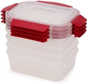 Joseph Joseph Nest Lock 8-piece Plastic BPA Free Food Storage Container Set with Lockable Airtight Leakproof Lids - Red by Unknown