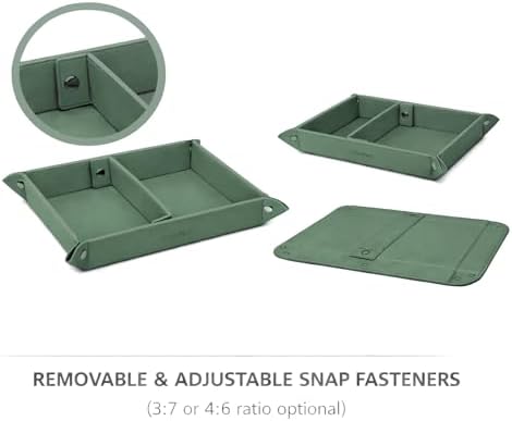 UnionBasic Medium Valet Tray, Jewelry Tray for Rings Earrings, Entryway Catchall Caddy for Coins Keys Change, Nightstand Bedside Valet Holder, Trays for Electronic Gadgets, Malachite Green Plus - Image 4