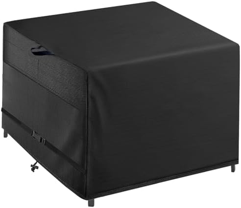 Outdoor Patio Square Table Cover 42 inch Black Heavy Duty Waterproof Cover by Wnanan
